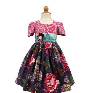 Moxie & Mable SIZE 2 Toddler Girls Charlotte Designer Sunset Floral Dress